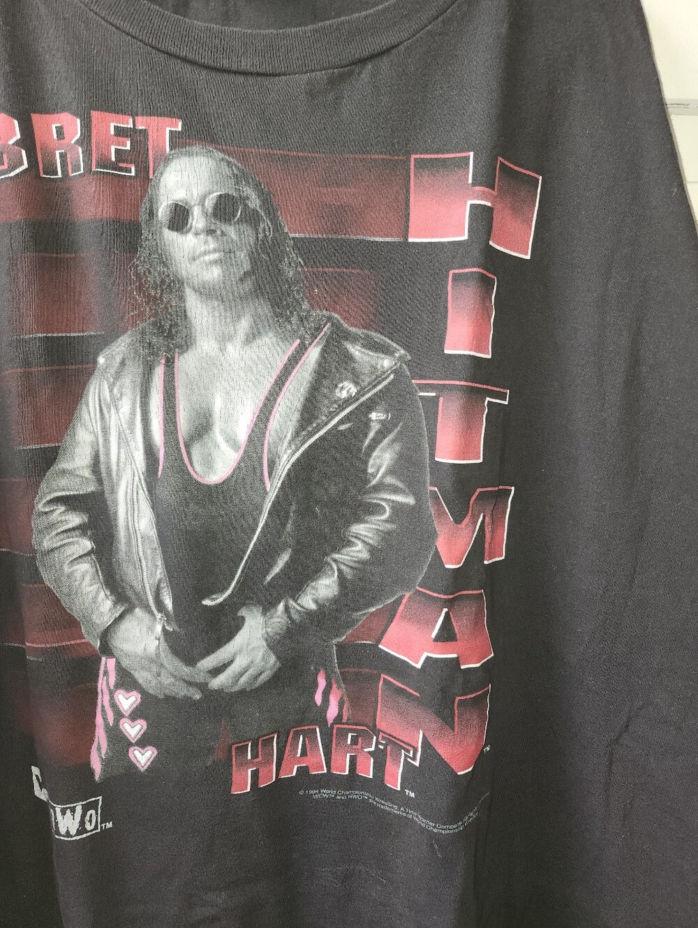 1998 BRET HART NWO WCW VINTAGE TSHIRT - Picture 3 of 6